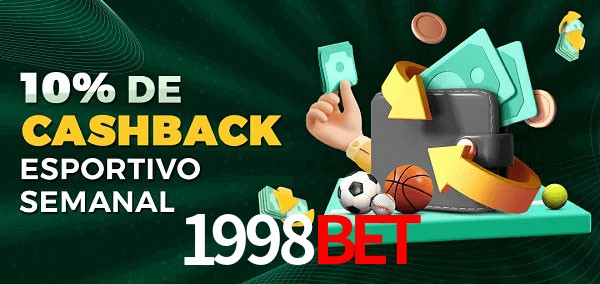 10% de bônus de cashback na 1998Bet